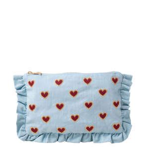 Elizabeth Scarlett Love Hearts Frill Pouch